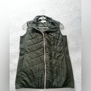 Olive Green Quilted Women's Vest